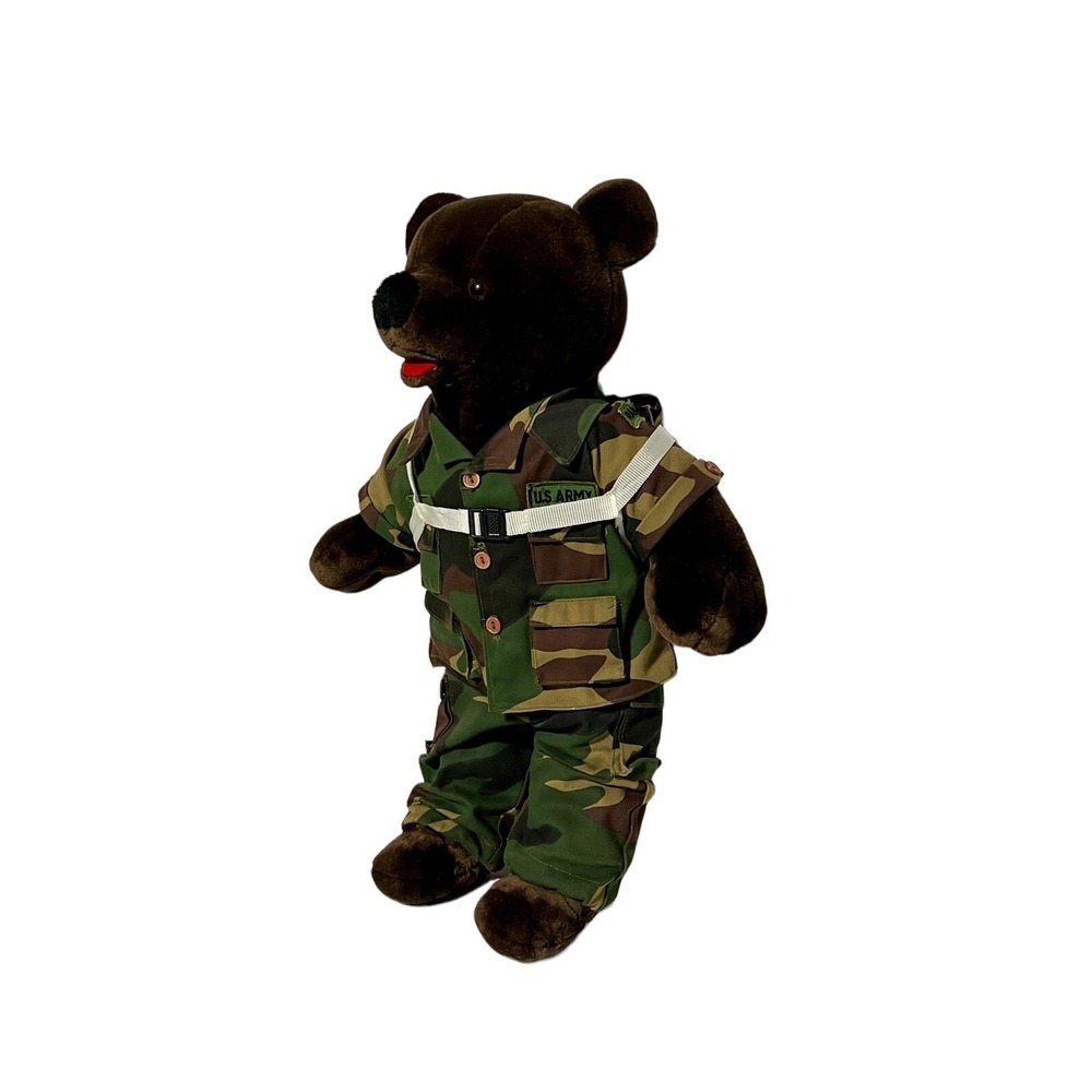 U.S. Army Bear Force of America Ranger 20 inch plush Retro Uniform Backpack - Picture 2 of 9